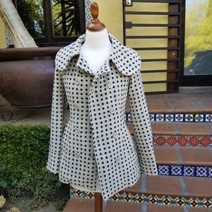 Tulle Polka Dot Pea Coat Size XS